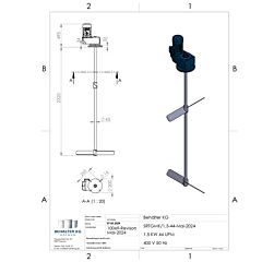 Werksneues 1,5 KW / 44 Upm Balkenrührwerk-FIT/B