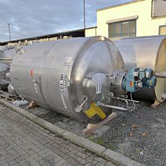 5000 Liter heiz-/kühlbarer Rührwerksbehälter aus V4A mit 2 Rührwerken