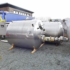 3500 liter heat-/coolable agitator tank, Aisi 304 with blades agitator