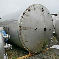 25000 Liter dreiwandiger Lagertank mit Heiz-/Kühlmantel und Isolierung aus V2A