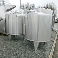 Brand new 2263 liter heat-/coolable tank, Aisi 316 (type FIT; optionally with agitator)