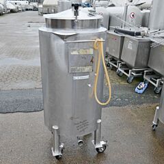 300 Liter fahrbarer Behälter aus V2A