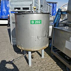 1000 liter tank, Aisi 304 with jet stream mixer