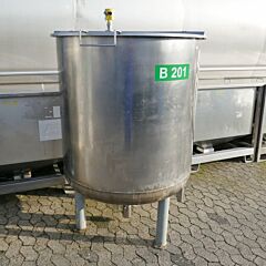 1000 liter tank, Aisi 304 with jet stream mixer