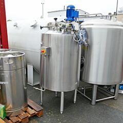 530 Liter heiz-/kühlbarer Druckbehälter aus V4A mit Propellerrührwerk