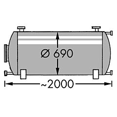 630 Liter Behälter aus V4A