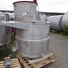 1300 liter heat-/coolable agitator tank, Aisi 316 with anchor agitator