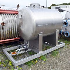 2460 Liter horizontaler Behälter aus V4A