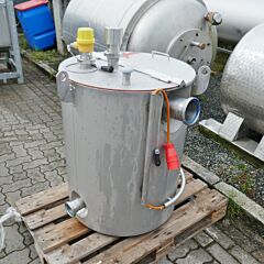 111 Liter temperierbarer Schmelzbehälter aus V4A (1.4539) mit elektrischem Einsteckheizer