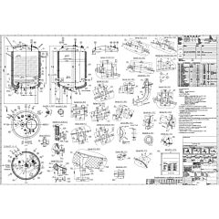 3158 liter heat-/coolable pressure tank, Aisi 316 with agitator