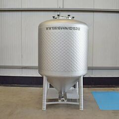 Brand new 1300 liter heatable/coolable pressure tank, Aisi 316