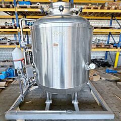 1500 liter electric heated pressure tank, Aisi 316