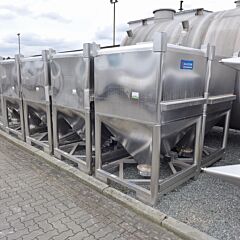 1950 liter bulk container, Aisi 316