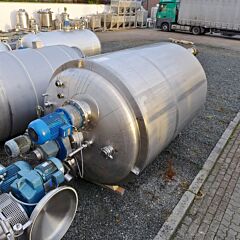 5000 liter heat-/coolable agitator tank, Aisi 316 with 2 agitators