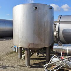 6100 liter heat-/coolable agitator tank, Aisi 316 with jet stream mixer