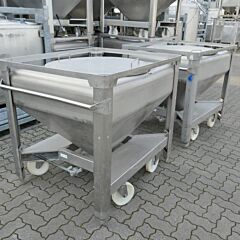 570 Liter fahrbarer Schüttgutcontainer aus V2A