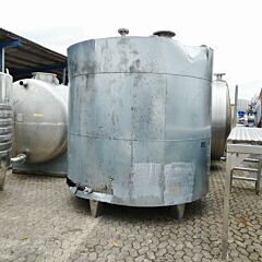 10000 liter heat-/coolable tank with Ekato blade stirrer, Aisi 304