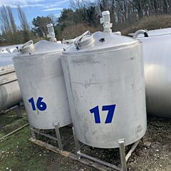 5000 Liter Rührwerksbehälter aus V2A mit drucklosem Doppelmantel