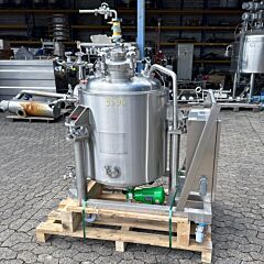 293 liter heat-/ coolable pressure tank, Aisi 316 with magnetic agitator
