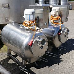 500 Liter fahrbarer Behälter aus V2A mit Propellerrührwerk