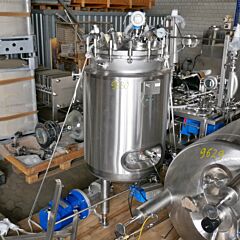 390 Liter heiz-/kühlbarer Druckbehälter aus V4A mit Magnetrührwerk
