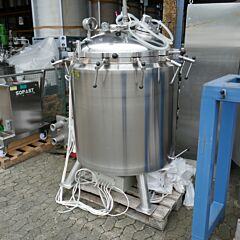 634 Liter heiz-/kühlbarer Druckbehälter aus V4A mit Propellerrührwerk