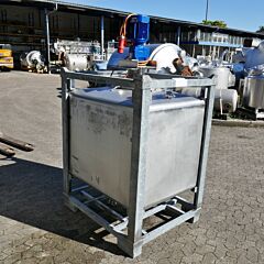 1000 liter agitator container, Aisi 304 with inclined blade agitator