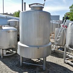 1600 liter heat-/coolable stainless steel tank, Aisi 304